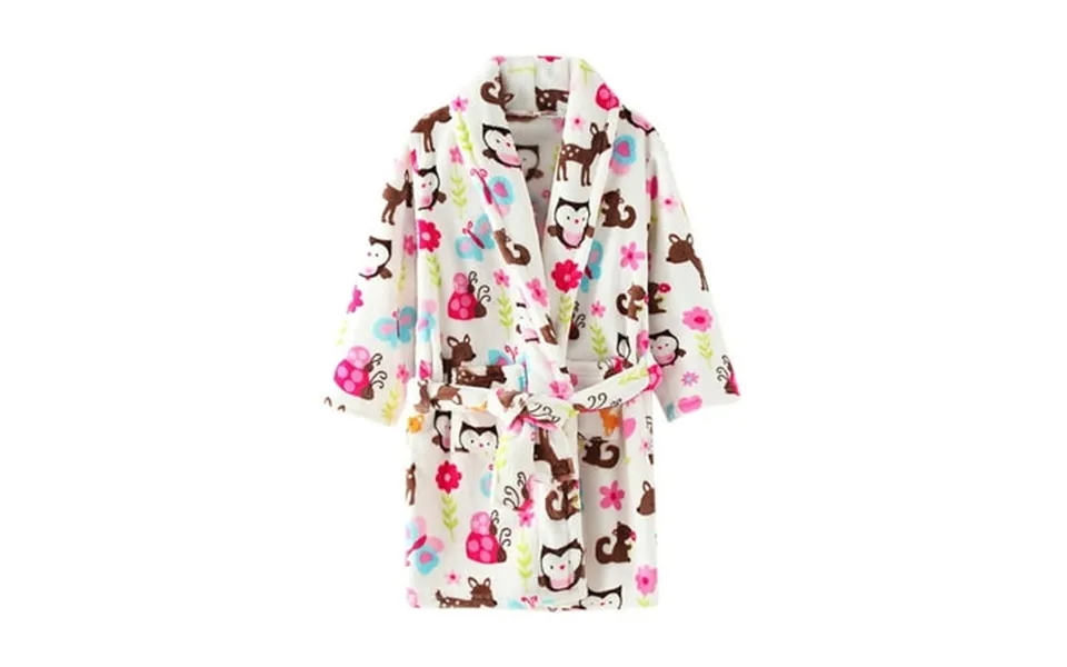 Youmylove Soft Bath Robe For Toddlers Babies Kids Boys Girls Print Bathrobes Hooded Warm Flannel Night Robe Sleepwear Cu