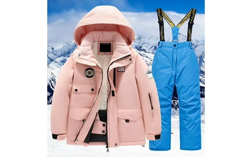 Yousnh Outfit For Kids Children S Ski Suit Multi Pocket Jacket And Pants Winter Windbroof Snowboarding Winter Warm Snow