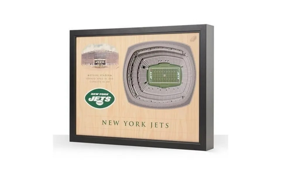 Youthefan 9025955 22.25 X 22 X 23 In. Nfl York Jets 25-layer Stadiumviews 3d Wall Art - Metlife Stadium