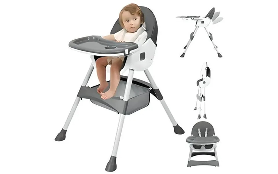 Yuchang 4- In-1 Baby High Chair Adjustable Convertible Infant Baby Feeding Chair Booster For Eating With Detachable Doub