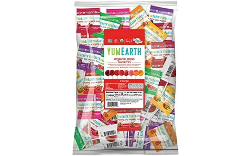Yumearth Organic Pops Variety Pack 300 Fruit Flavored Favorites Lollipops Allergy Friendly Gluten Free Non-gmo Vegan No