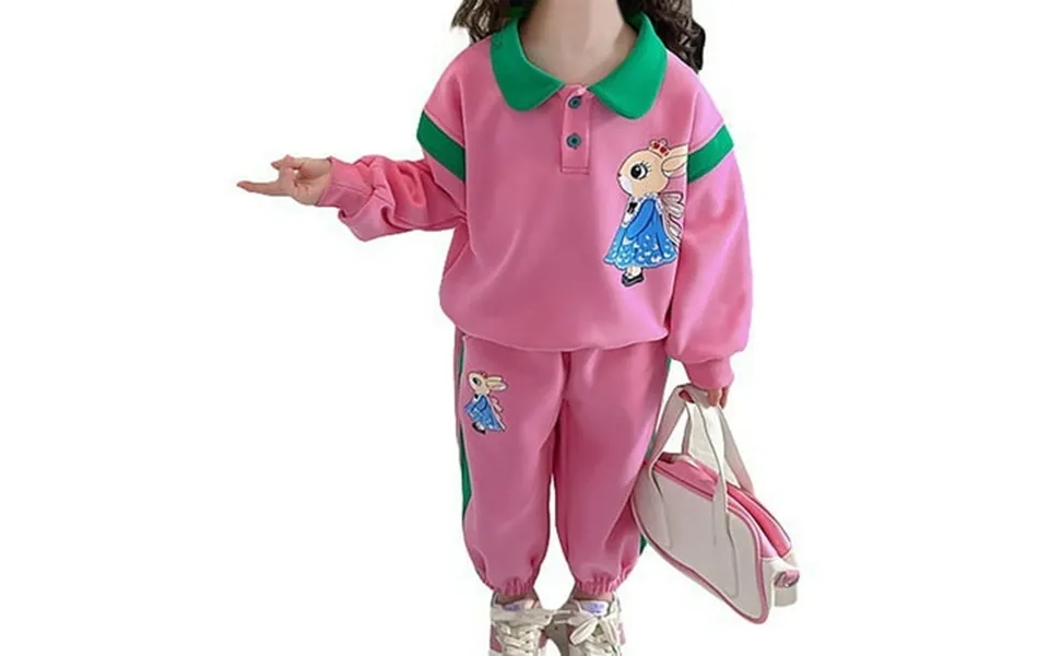 Ywdj Summer Outfits Girls Newborns 2pc 2-10 T Long Sleeve Sweatshirts And Gym Pants Fashion Clothes Pink 110