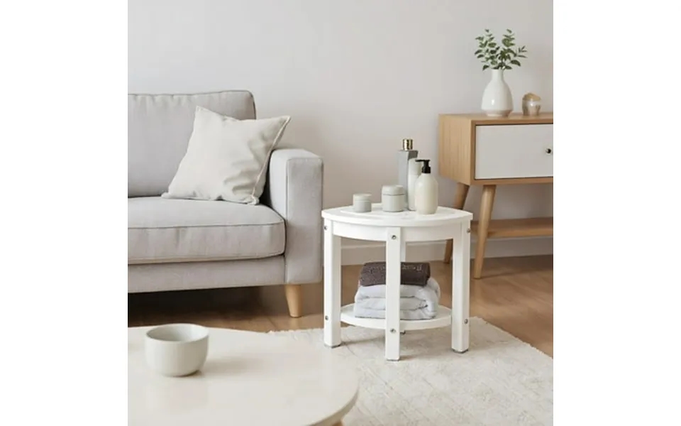 Yyao Shower Seat Bathroom Bench Bath Chair Heavy Duty Corner Shower Bench Stool With Storage Shelf For Shaving Legs-whit