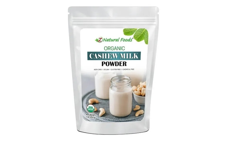 Z Natural Foods Organic Cashew Milk Powder Cashew Milk For Healthy Insulin Levels Heart And Skin Ideal For Smoothies Cer