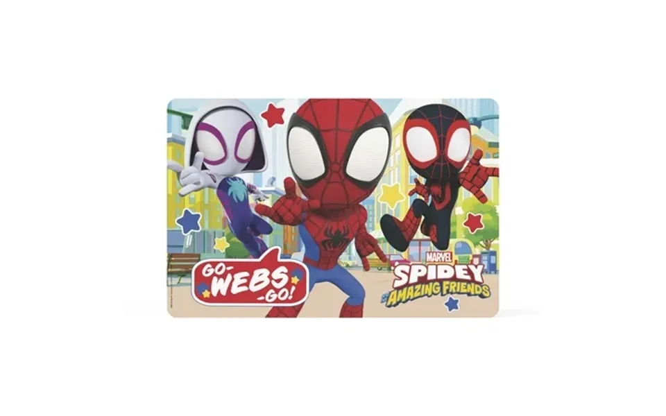 Zak Designs 11.8 X 17.6 Spidey And His Amazing Friends Reusable Kids Plastic Placemat Spiderman