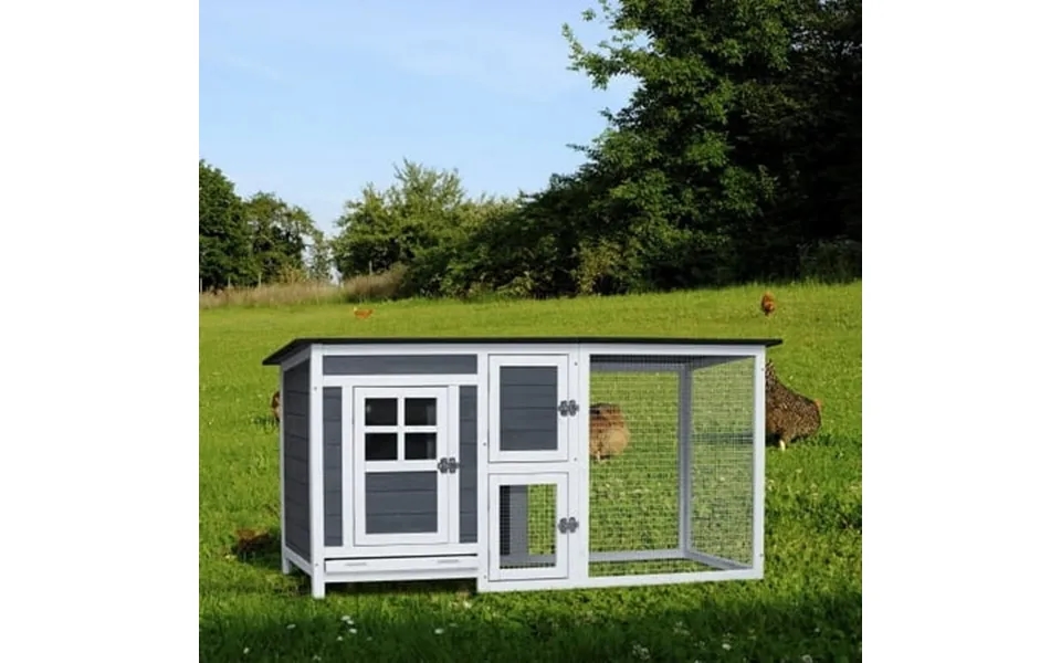 Zateety Outdoor Indoor Poultry Cage Small Animal House Outdoor Chicken Hutch Coop With Running Cage