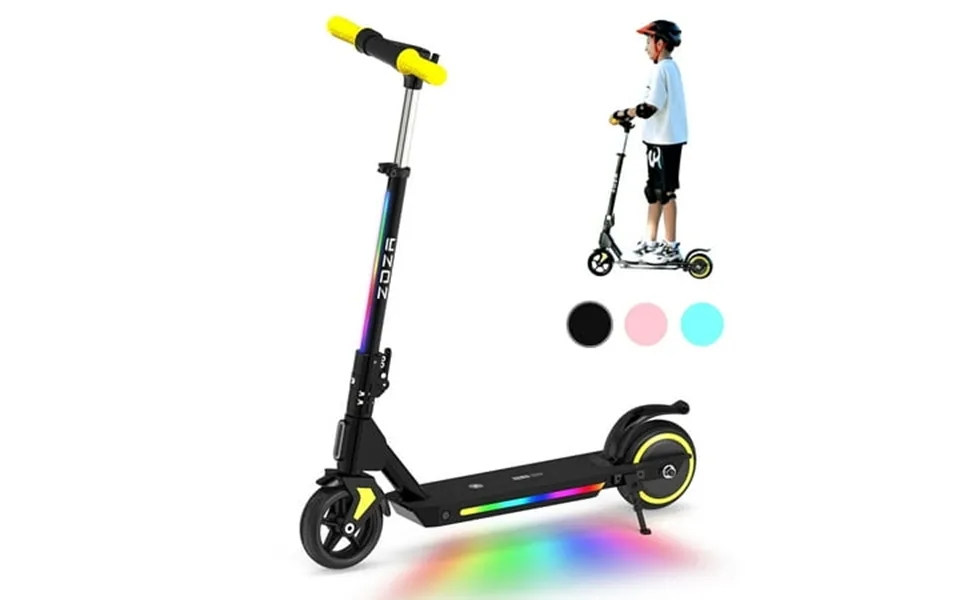 Zdza Electric Scooter For Kids Ages 6-14 10mph 6mi Range 130w Escooter For Kids With Led Light Adjustable Handlebar For
