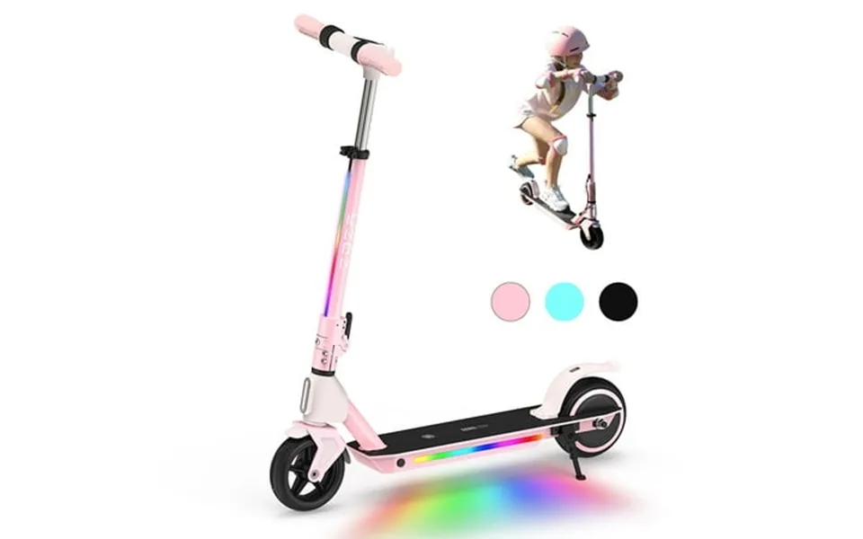 Zdza Electric Scooter For Kids Ages 6-14 10mph 6mi Range 130w Escooter For Kids With Led Light Adjustable Handlebar For