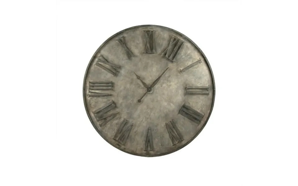 Zentique Ezt170606 Round Distressed Metal Clock With Plated Roman Numeral Numbers