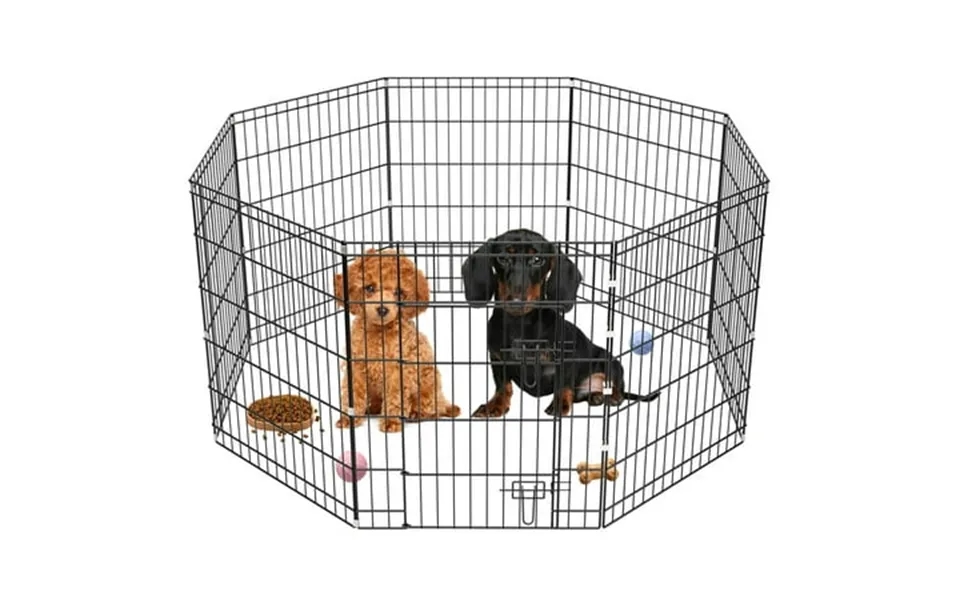 Zephypaws 8 Panels Metal Foldable Dog Playpen For Medium Dog Pop-up Dog Pen For Indoor Pet Fence With Door 24 X30