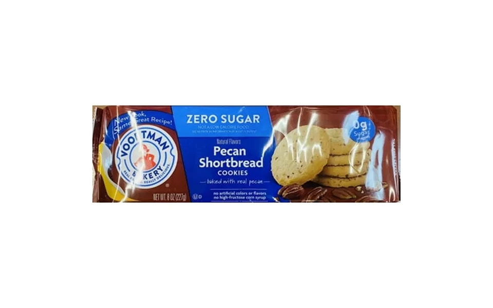 Zero Sugar Pecan Shortbread Cookies 8 Oz Pack New - Sugar Free