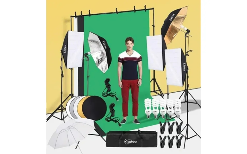 Zimtown 30pcs Photo Studio Photography Lighting Kit Umbrella Softbox Backdrop Stand Set