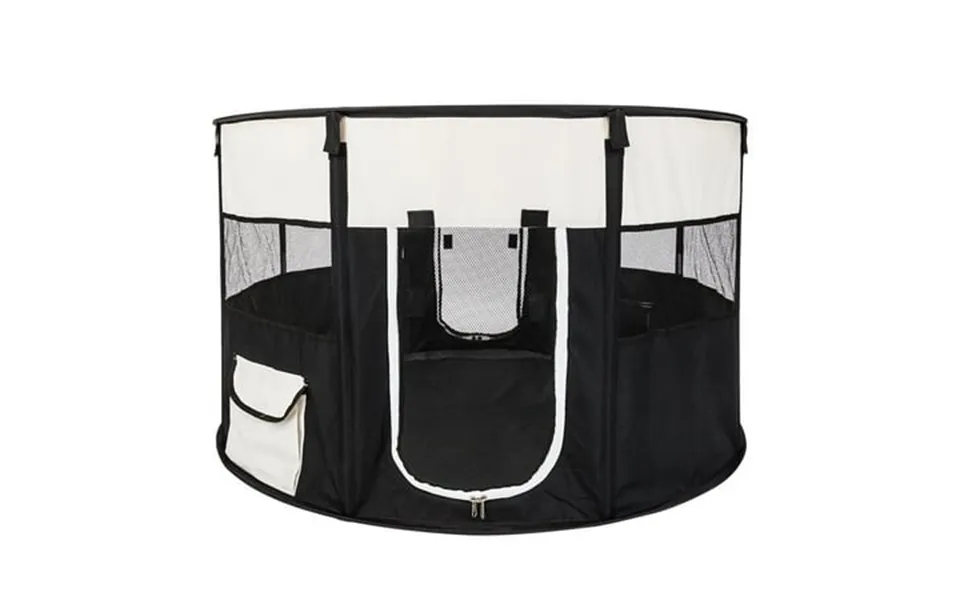 Zimtown 40 Round Pet Tent Dog Cat Playpen Pen Oxford Cloth & Mesh Black