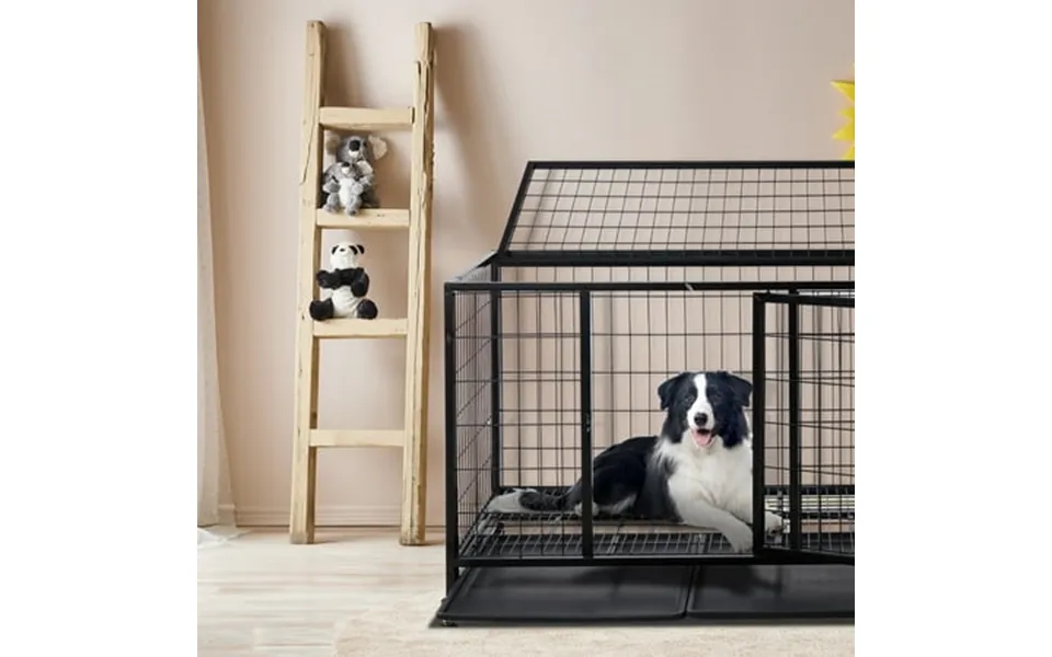 Zimtown 42 Dog Crates For Medium To Large Dogs Crates Dog Kennels Outdoor And Indoor Pet Dog Cage Crate With Double-door