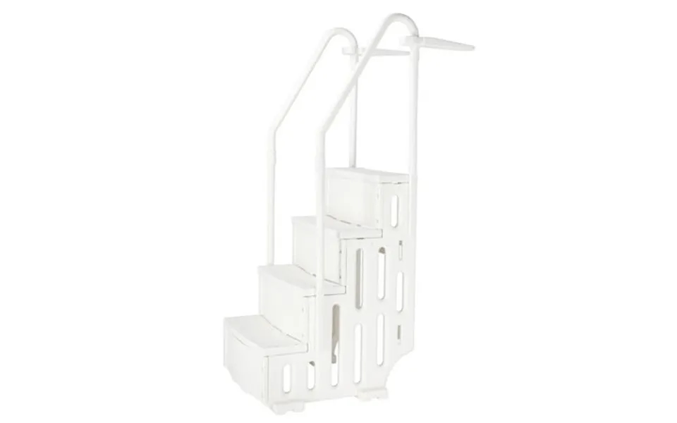 Zimtown Above Ground Pool Entry Step White 4 Steps Plastic Pool Ladder