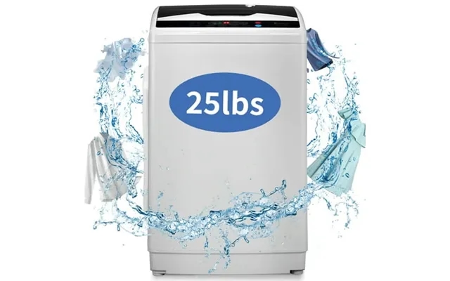 Zimtown Full Automatic Washing Machine 25 Lbs Top Load Portable Washer With Drain Pump product image
