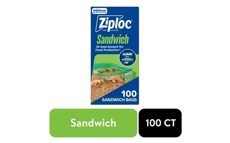Ziploc Sandwich Bags School Supplies With Easyguide 100 Count