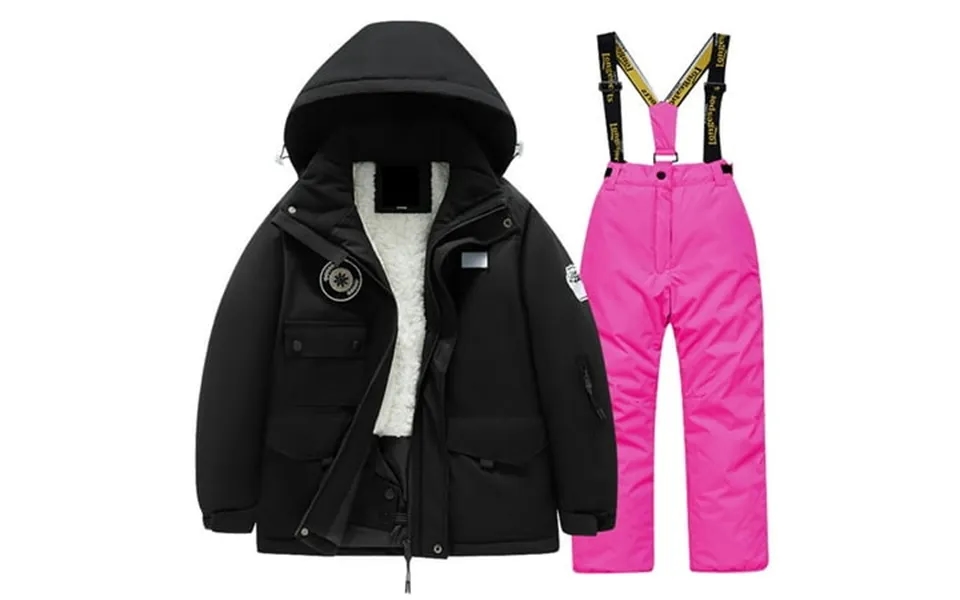 Zmhegw Toddler Kid Girl Outfits Ski Pocket Jacket And Pants Winter Windbroof Snowboarding Kid Winter Warm Snow Baby Girl