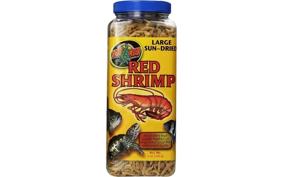 Zoo Med Large Sun-dried Red Shrimp 5 Oz - Pack Of 4