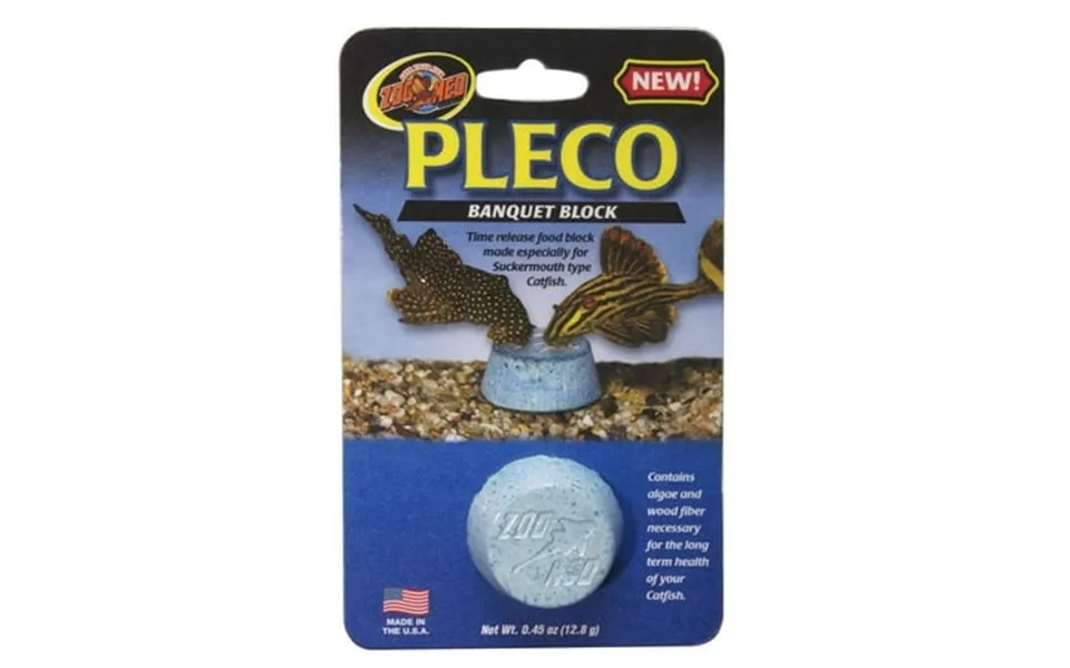 Zoo Med Pleco Banquet Block Time Relsease Catfish Food .45 Oz