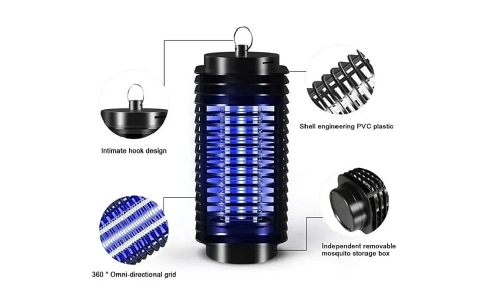 Zouyue Bug Zapper Indoor Electric Mosquito Zapper Fly Traps Fly Zapper Mosquito Killer 90-110v Abs Plastic Outer Black