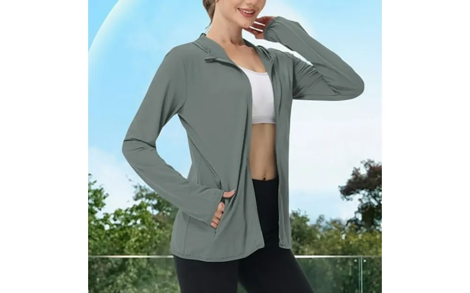 Zunfoe Spring Athletic Jacket For Women Lightweight Long Sleeve Sports Shirts Quick-dry Sun Protection Clothing For Outd
