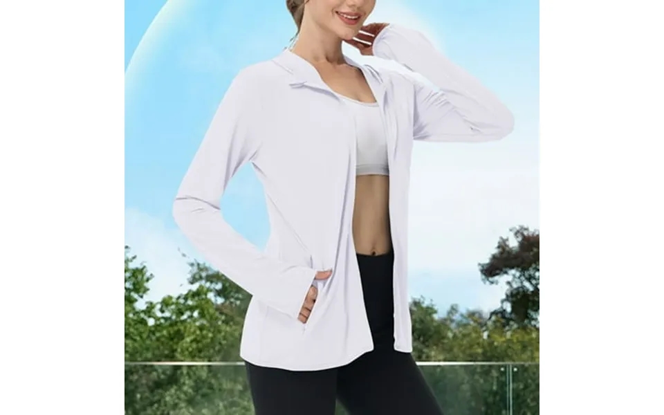 Zunfoe Summer Athletic Jacket For Women Lightweight Long Sleeve Sports Shirts Quick-dry Sun Protection Clothing For Outd