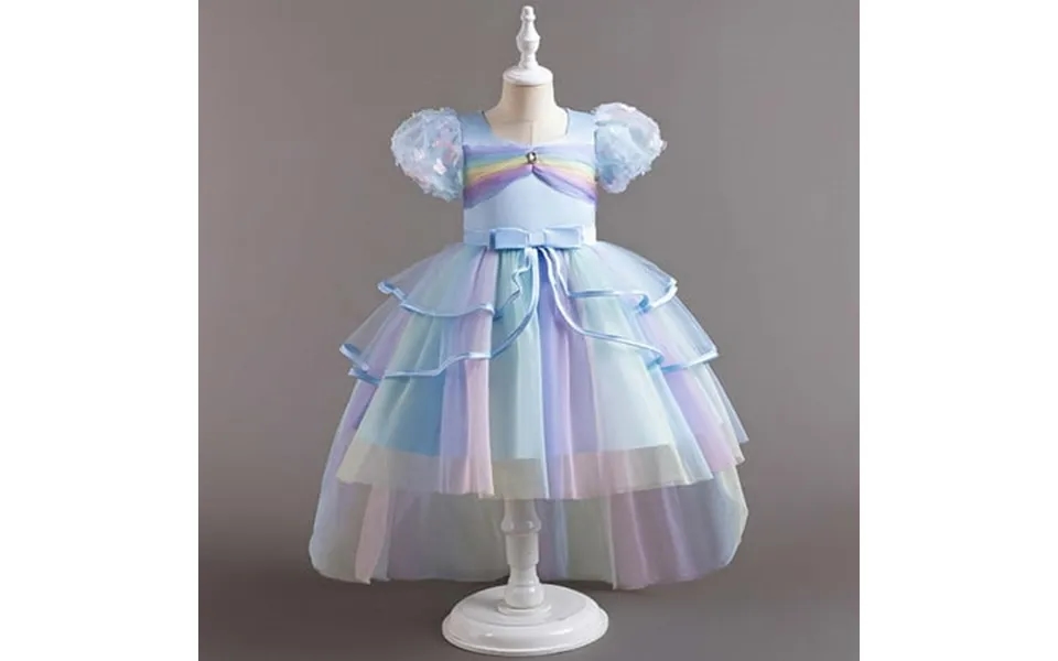 Zvntrix Summer Dresses For Girls 2024 Pull-on Round Neckline Long A-line Short Sleeve Summer Dresses Clearance Blue Size