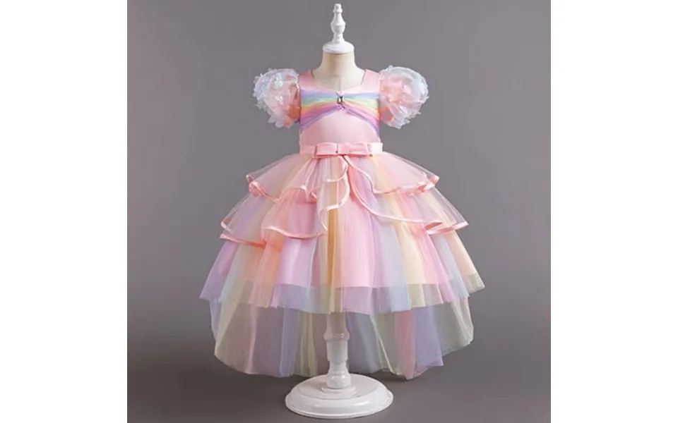 Zvntrix Summer Dresses For Girls 2024 Pull-on Round Neckline Long A-line Short Sleeve Summer Dresses Clearance Pink Size