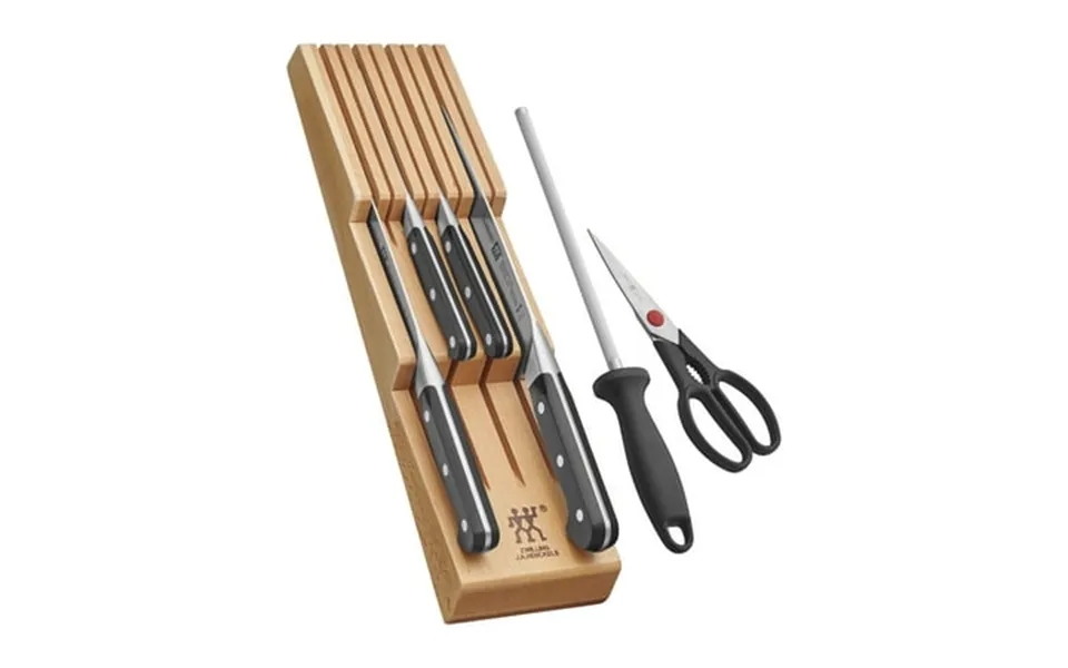 Zwilling Pro 7-pc Knife Block Set With In-drawer Knife Tray