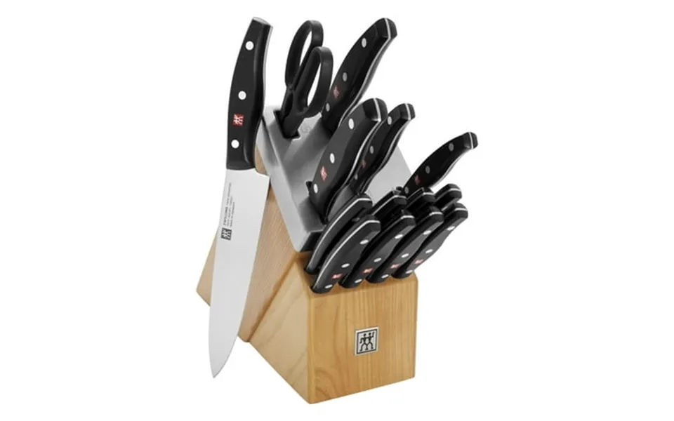 Zwilling Twin Signature 15-pc Self-sharpening Knife Block Set - Natural