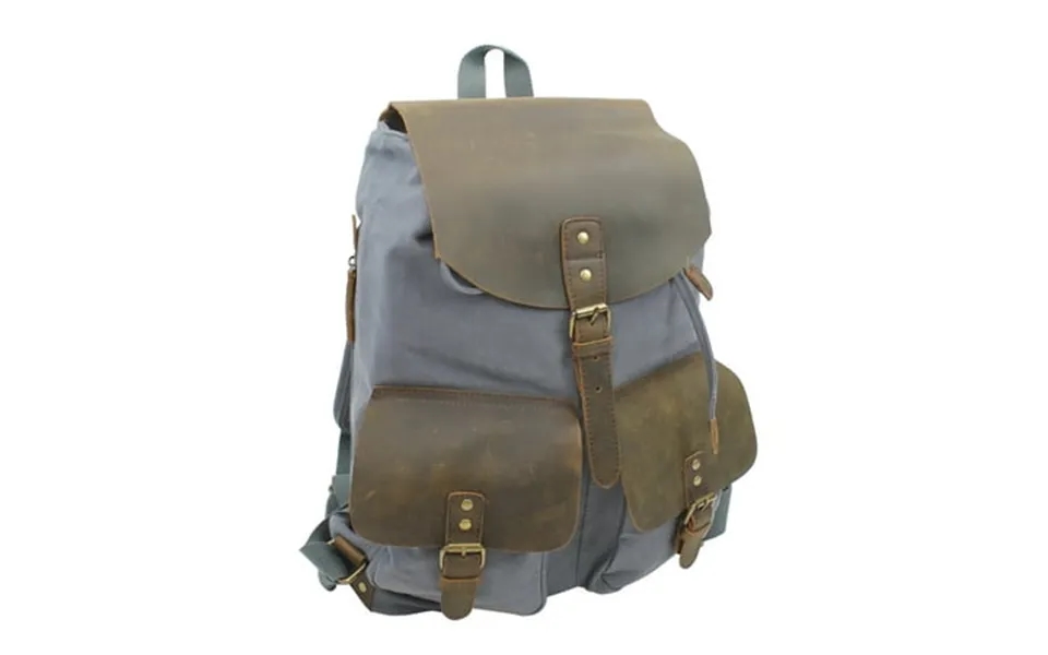 *clearance* Vagarant Traveler Sport Cowhide Leather Cotton Canvas Laptop Bag C12