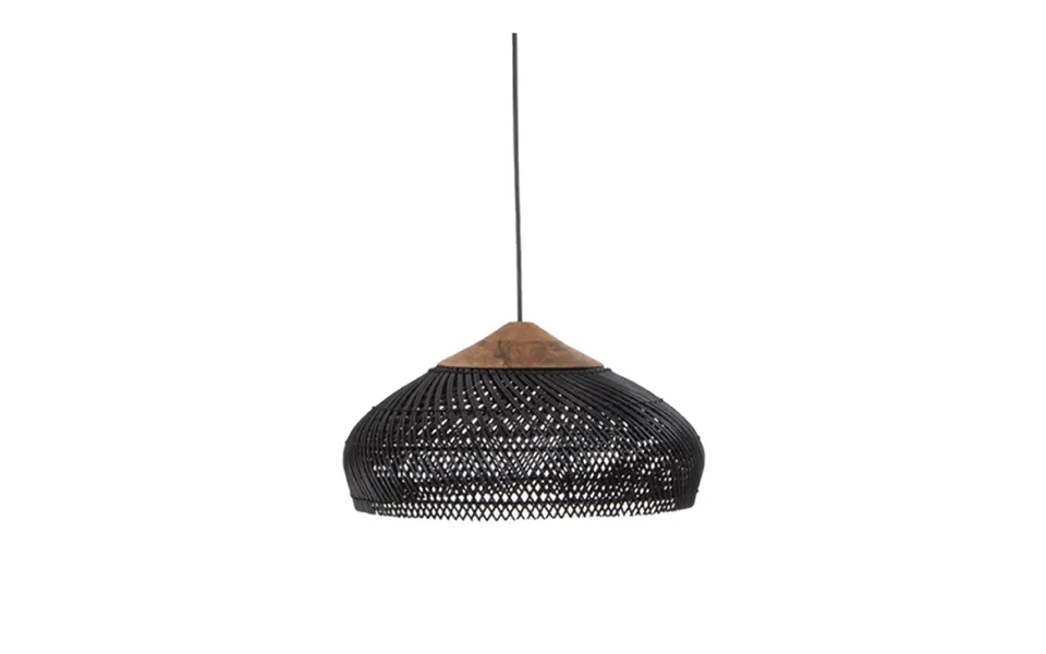 Black Braided Rattan Pendant Lamp Dbodhi Banjo