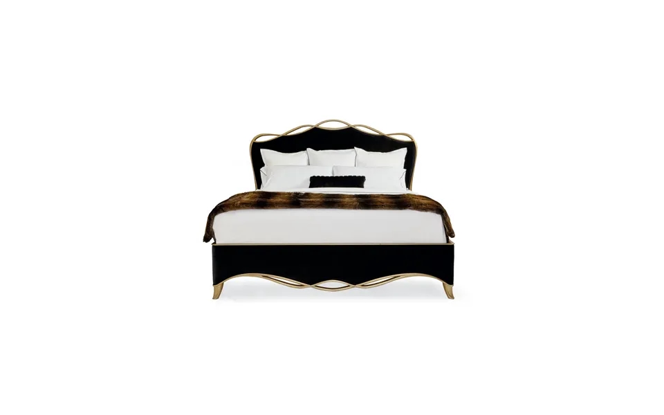 Black Velvet Modern Bed Caracole The Ribbon King