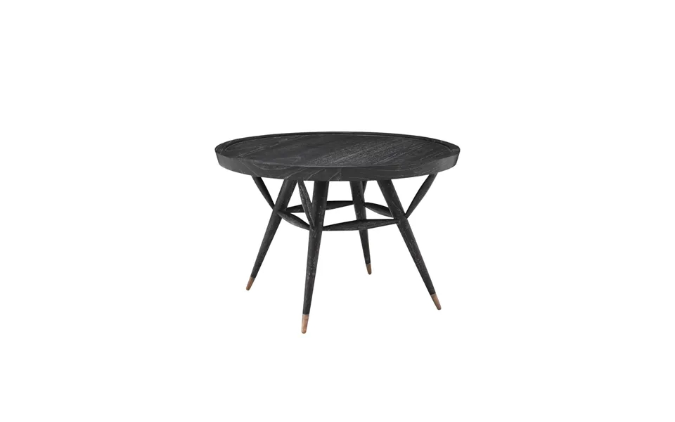 Black Wooden Round Side Table Eichholtz Phoenix