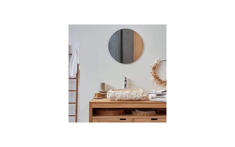 Cream Marble Bathroom Sink Tikamoon Scrula Slim