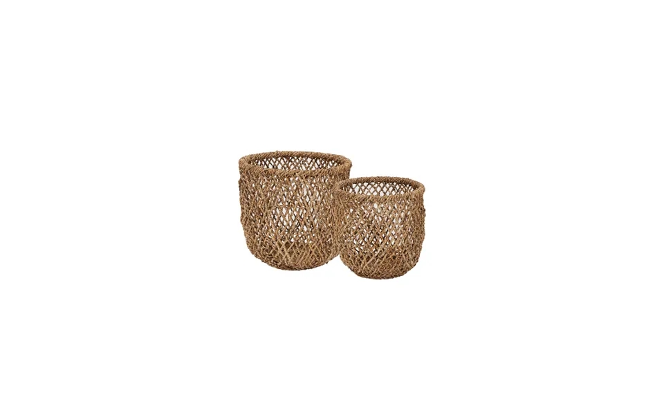Interlaced Banana Leaves Basket Set 2 Dbodhi Knut