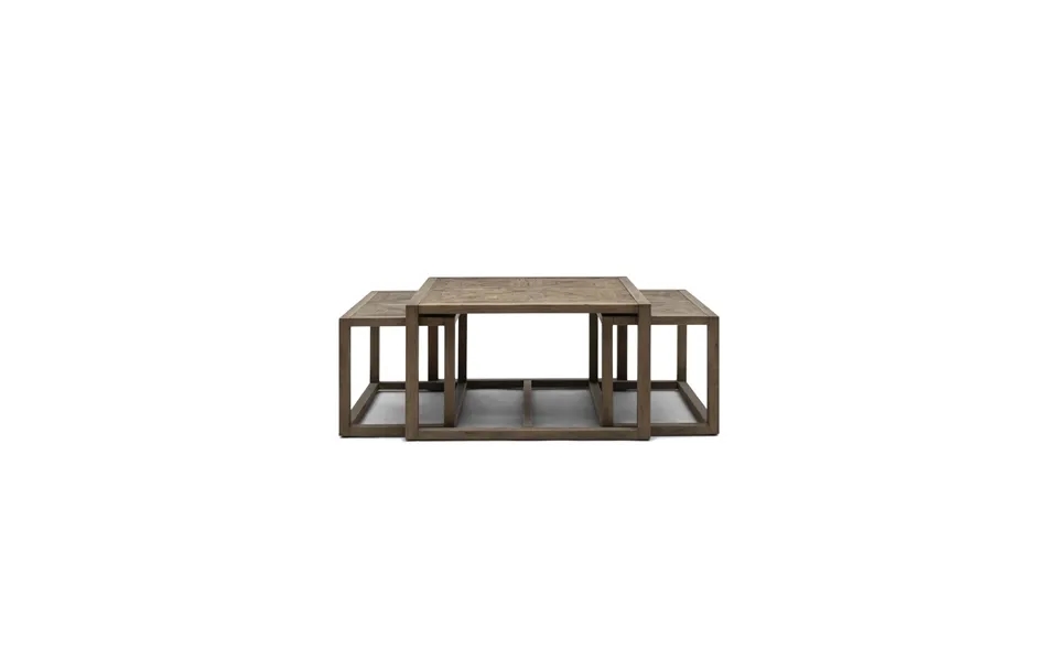 Oak Herringbone Coffee Table Set 3 Rivièra Maison Ramora Bay