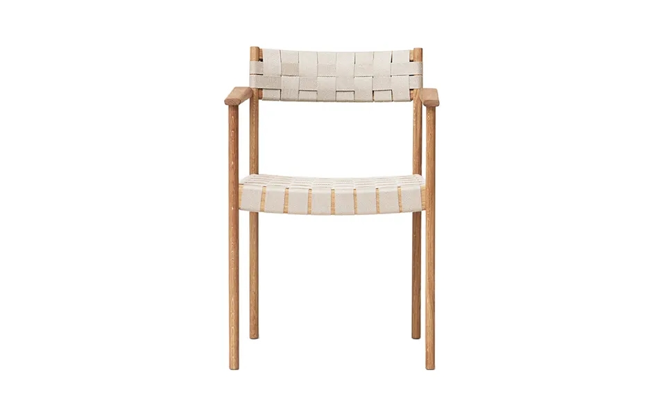 Oak Linen Webbing Armchair Form & Refine Motif