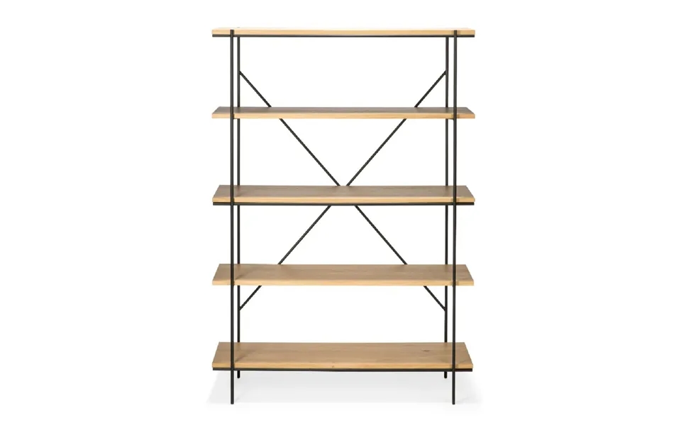 Solid Oak 5-layer Bookcase Ethnicraft Rise