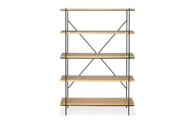 Solid Oak 5-layer Bookcase Ethnicraft Rise product image