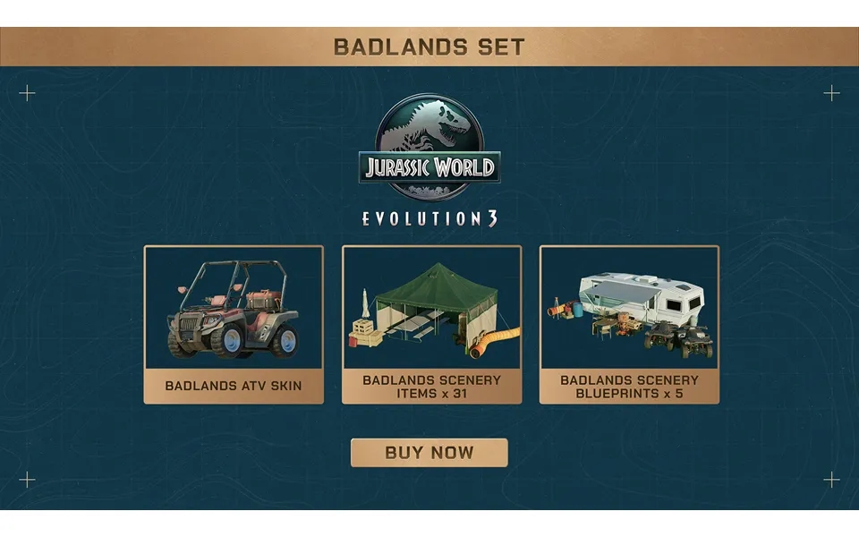 Jurassic World Evolution 3 Badlands Set