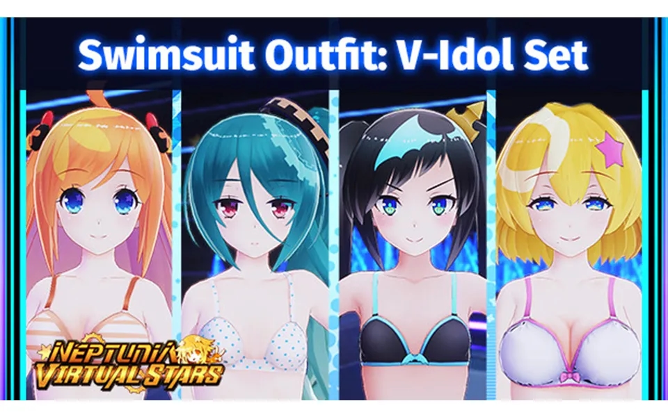 Neptunia Virtual Stars - Swimsuit Outfit- V-idol Set Dlc