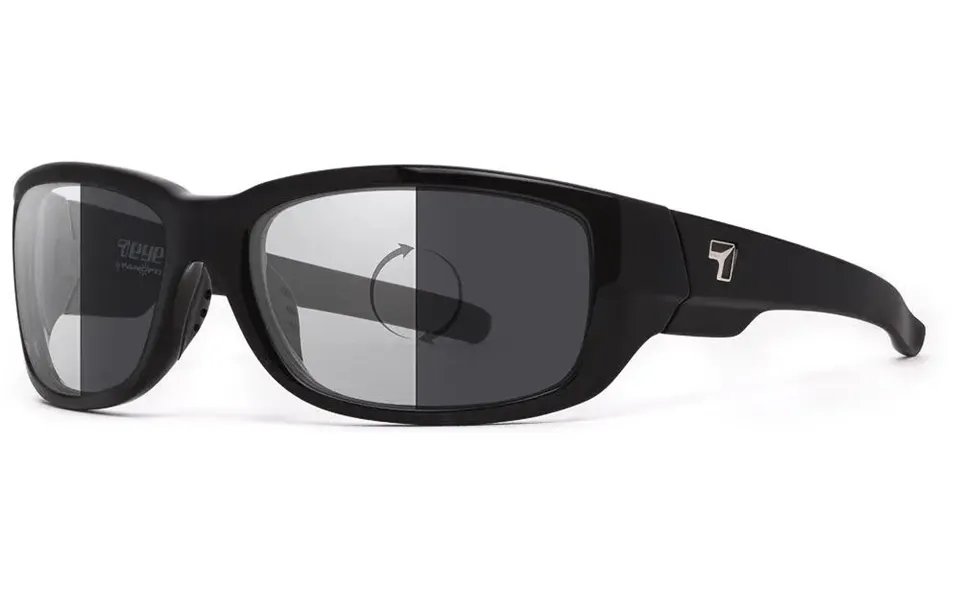 7eye By Panoptx Dillon Sunglasses - Gloss Black Frame With Photochromic Eclypse Lenses
