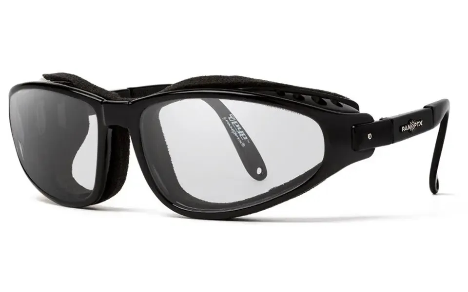 7eye By Panoptx Raptor Sunglasses - Glossy Black Frame With Sharpview Clear Pc Lenses
