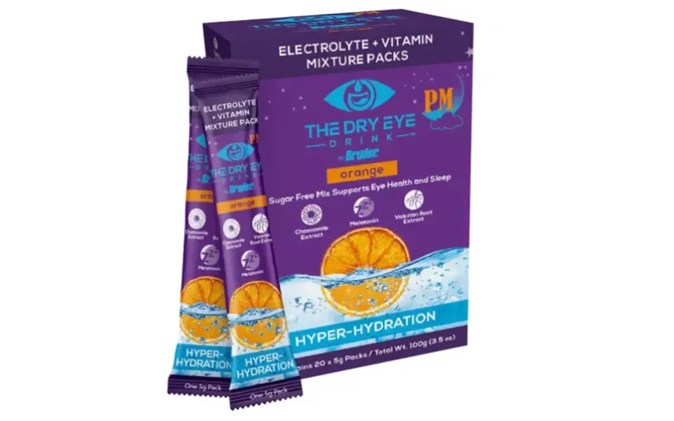 Dry Eye Drink Hydration Supplement - Pm Orange Box Of 20