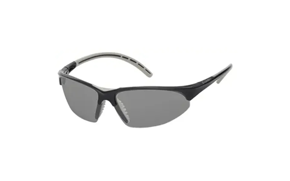 Hilco Leader Pro Sport Glasses - Black With Silver Accents Frame Smoke Gray Lenses