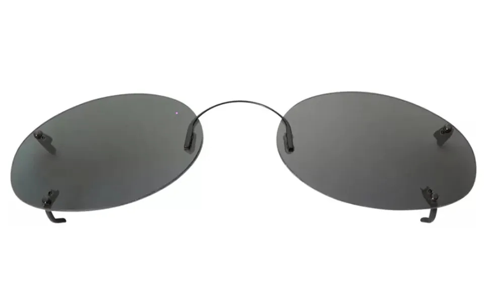 Hilco Sunclips Rimless Low Oval Shape - Black