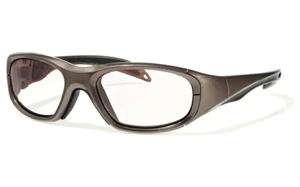 Ls Rec-specs F8 Morpheus I Safety Rated Sports Glasses Sale - Shiny Gray-black Frame Clear Silver Lenses Sale Sz 48 Only