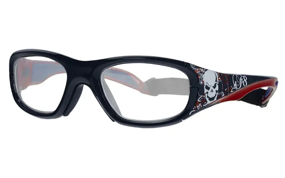 Ls Rec-specs F8 Morpheus Street Series Safety Rated - Audio Skull Frame Clear Silver Lenses